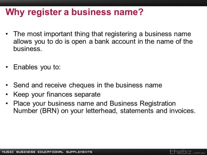 How and Why You Should Register Your Business Name